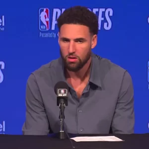 Klay Thompson reacts to Warriors facing Kings in Game 7