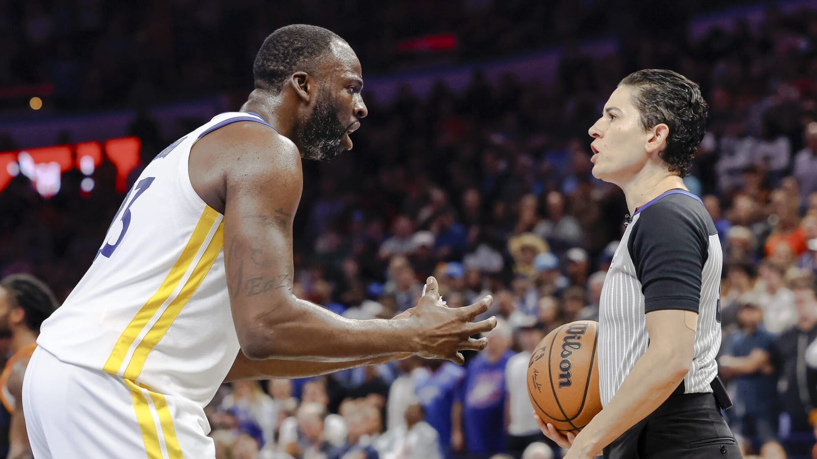 Watch: Draymond Green gets away with yelling at officials for 40 seconds