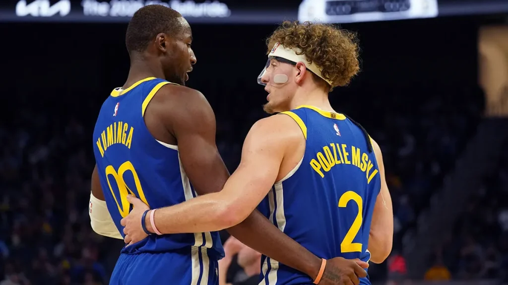 Brandin Podziemski and Jonathan Kuminga saved Warriors from embarrassing loss to Rockets